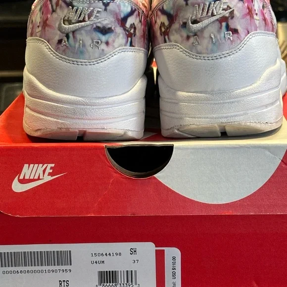 π Nike Womenβs Air Max 1 Cherry Blossom print 528898 π Sz 9 - Picture 8 of 12